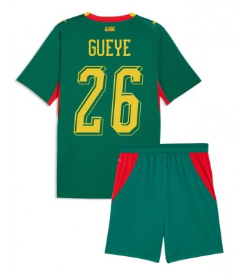 Senegal Pape Gueye #26 Replika Bortatröja Barn VM 2026 Kortärmad (+ Korta byxor)